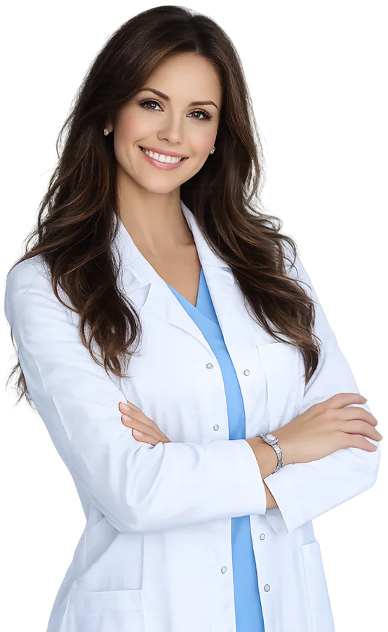 female orthodontist smiling